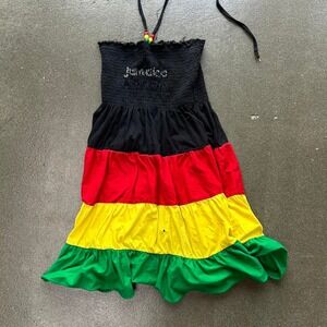 Vintage Y2K Halter Neck Size Small Jamaica Dress